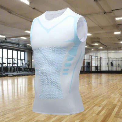 Haut de Compression - GymSleevelessShirt™ - Blanc Néon - GymVibe Outfit