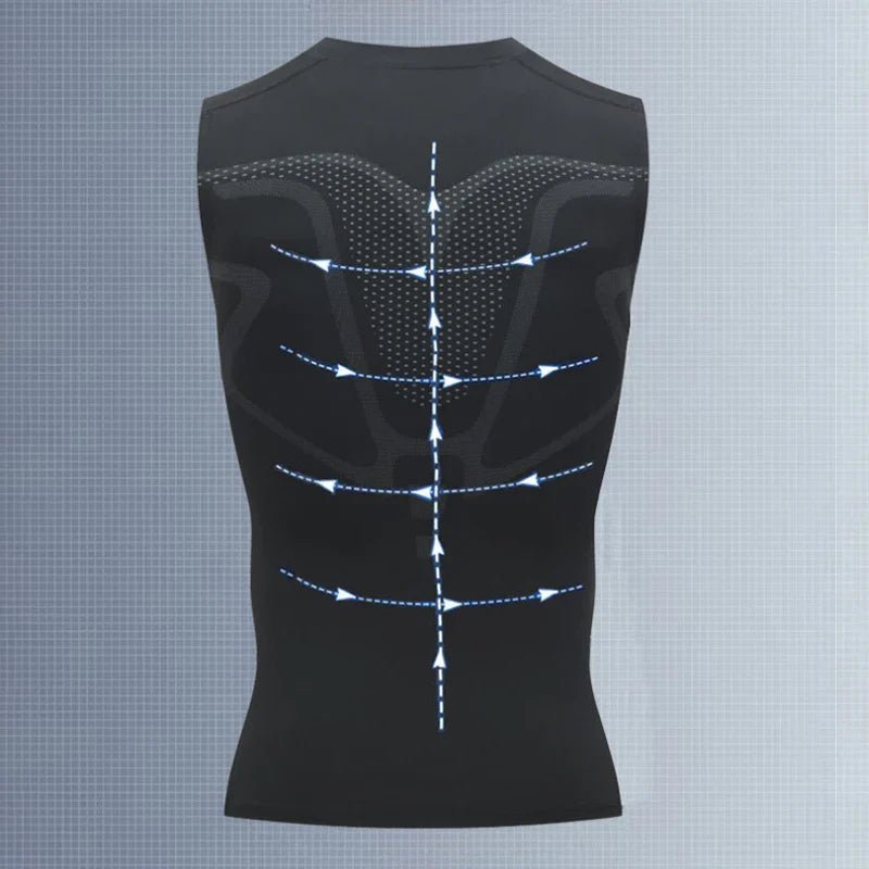 Haut de Compression - GymSleevelessShirt™ - Noir - GymVibe Outfit