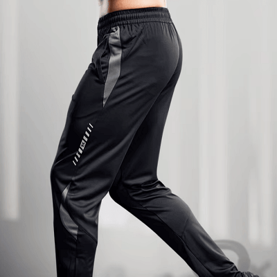 Pantalon sport homme - MenSportPants™ - Noir&Gris - GymVibe Outfit