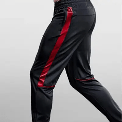 Pantalon sport homme - MenSportPants™ - Noir&Rouge - GymVibe Outfit